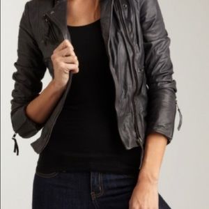 MUUBAA WALMSLEY LEATHER BIKER JACKET US SIZE 8
